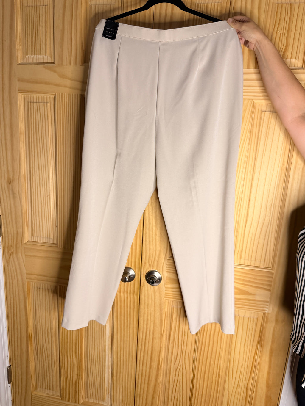 Investments Petite Women's Ivory Career Dress Pants Size 18S Straight Leg