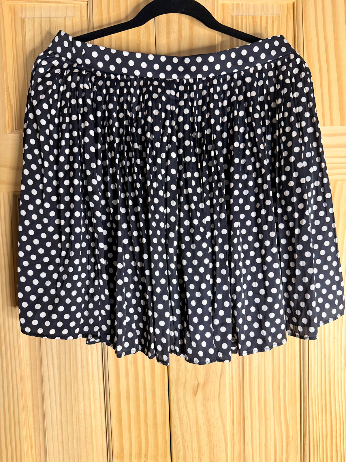 J.Crew White Polka Dot Pleated Midi Skirt Size 10 New With Tags