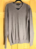 Banana Republic 100% Merino Wool Crewneck Sweater Gray Men's Large Lightweight Knit