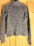 Ann Taylor 100% Cashmere Gray Turtleneck Sweater XS