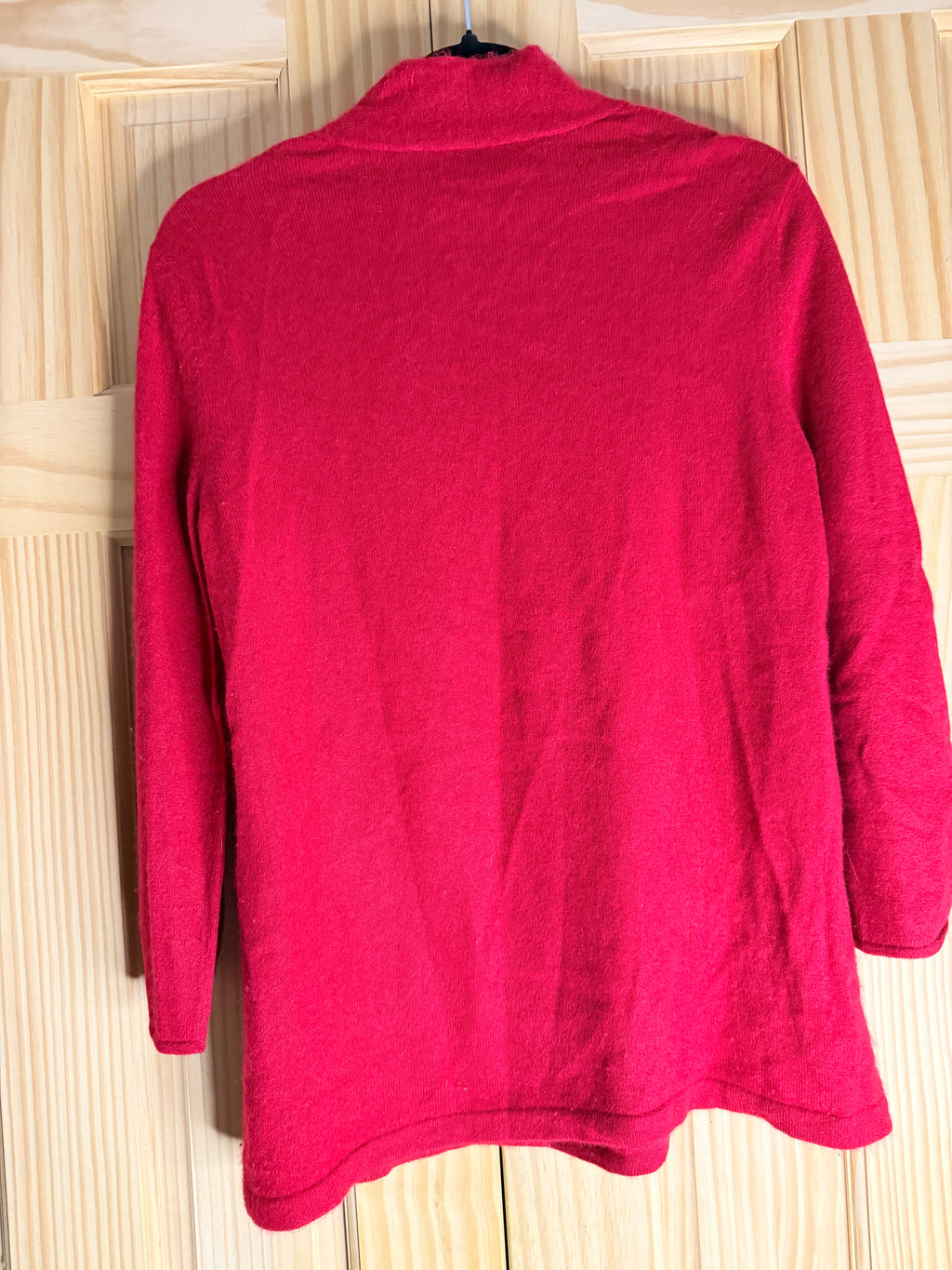 Nordstrom Collection 100% Cashmere Red Shawl Collar Sweater Large