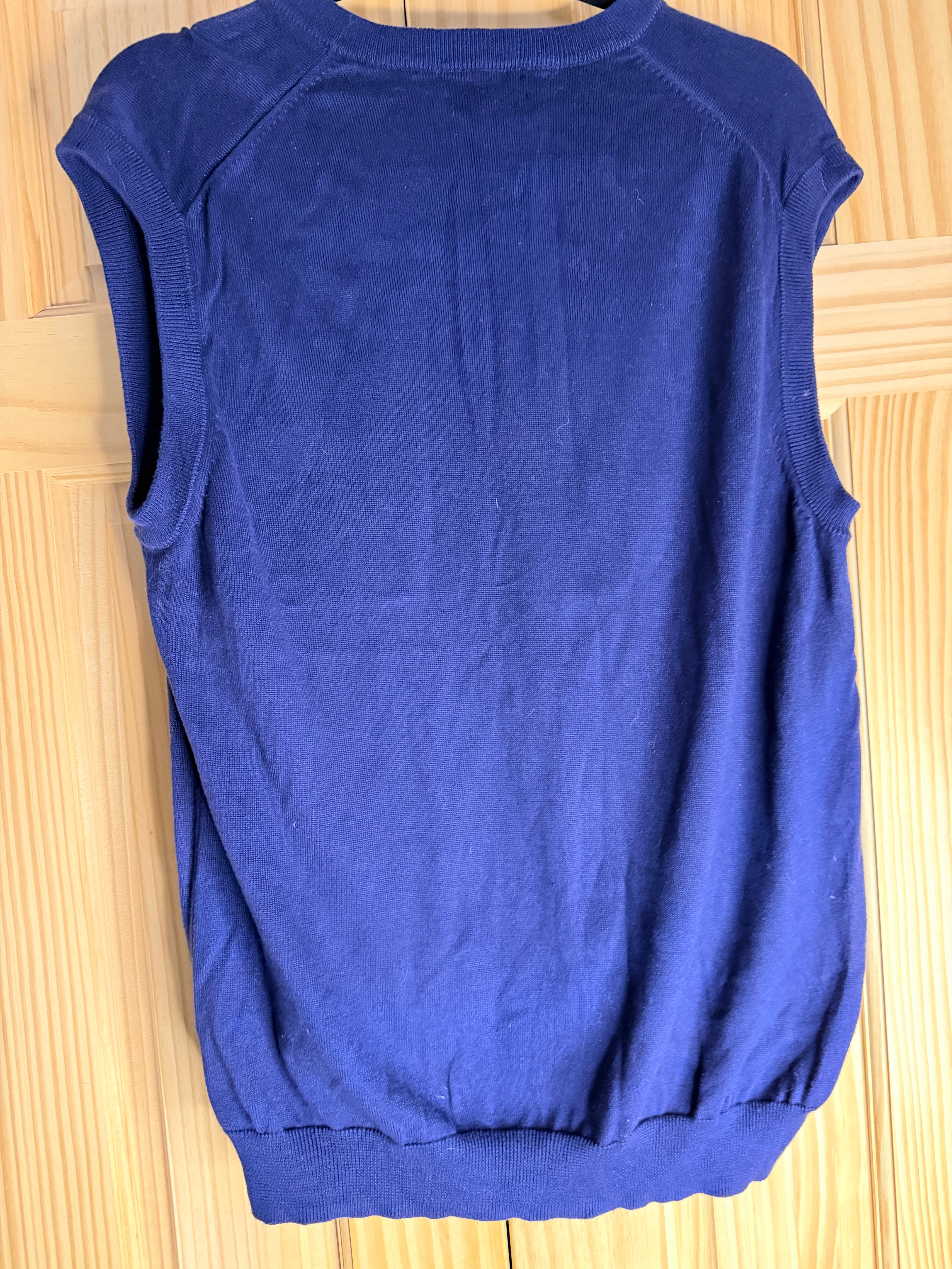Brooks Brothers Supima Cotton Navy Sweater Vest Large