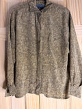 Ellen Tracy by Linda Allard 100% Silk Damask Jacquard Blouse