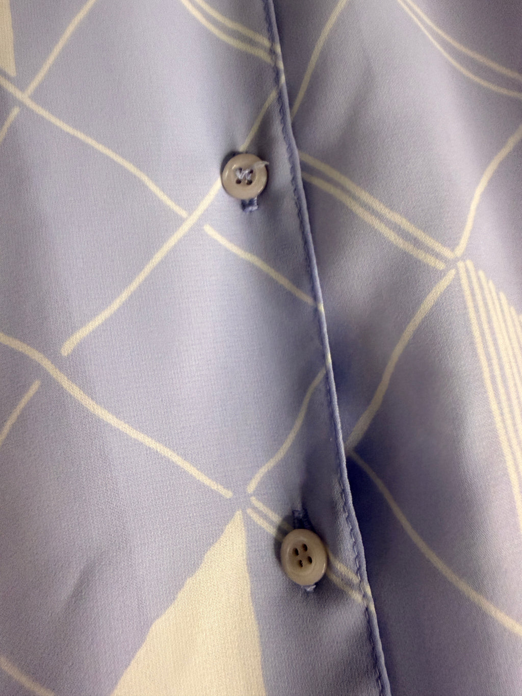 Haberdashery by Personal Geometric Lavender Short Sleeve Blouse Size 16