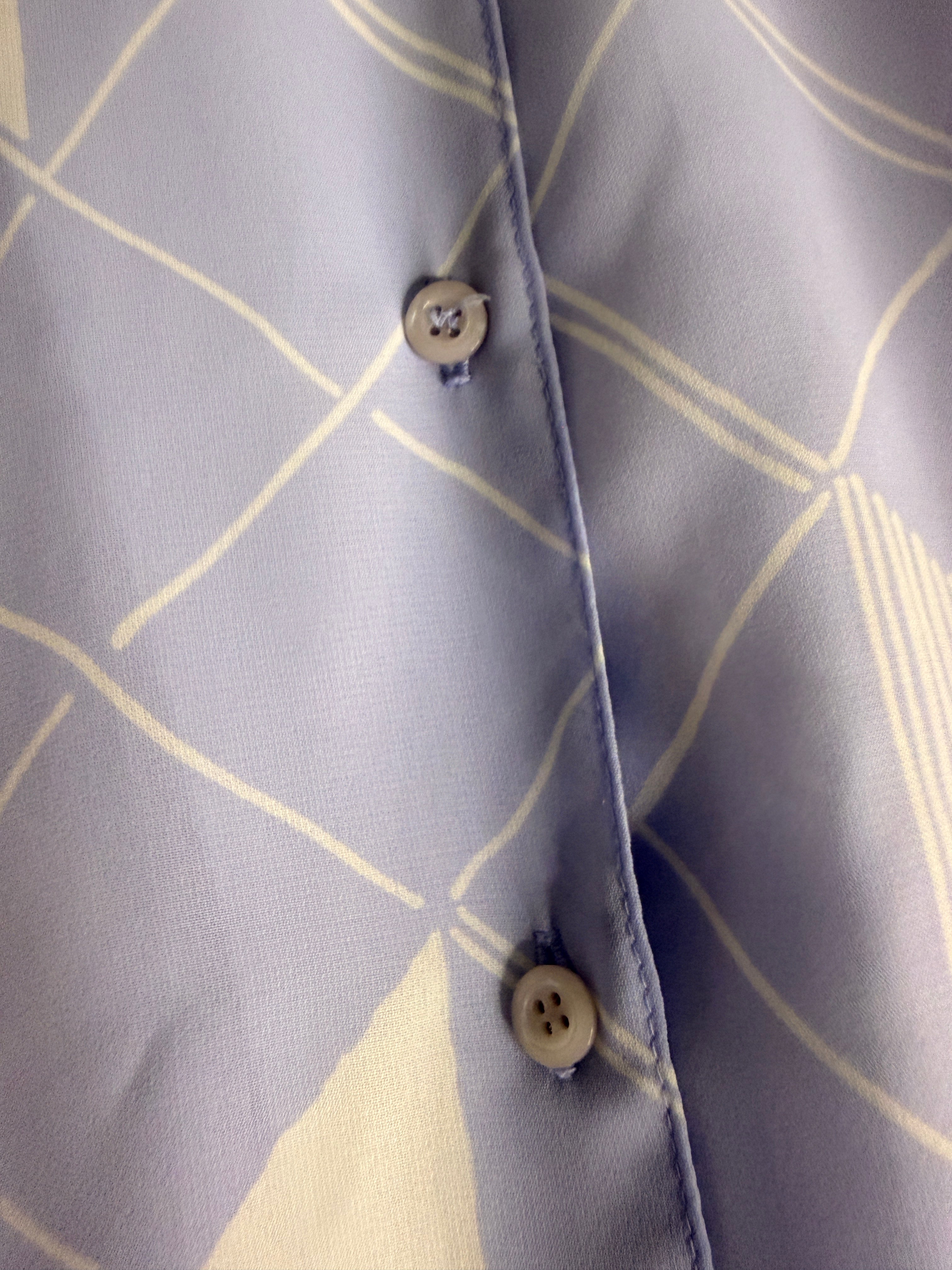 Haberdashery by Personal Geometric Lavender Short Sleeve Blouse Size 16