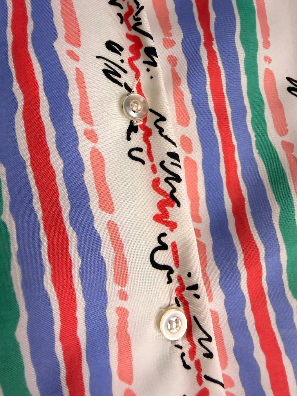 Lucky Winner USA Abstract Stripe Polyester Camp Shirt Size 13/14