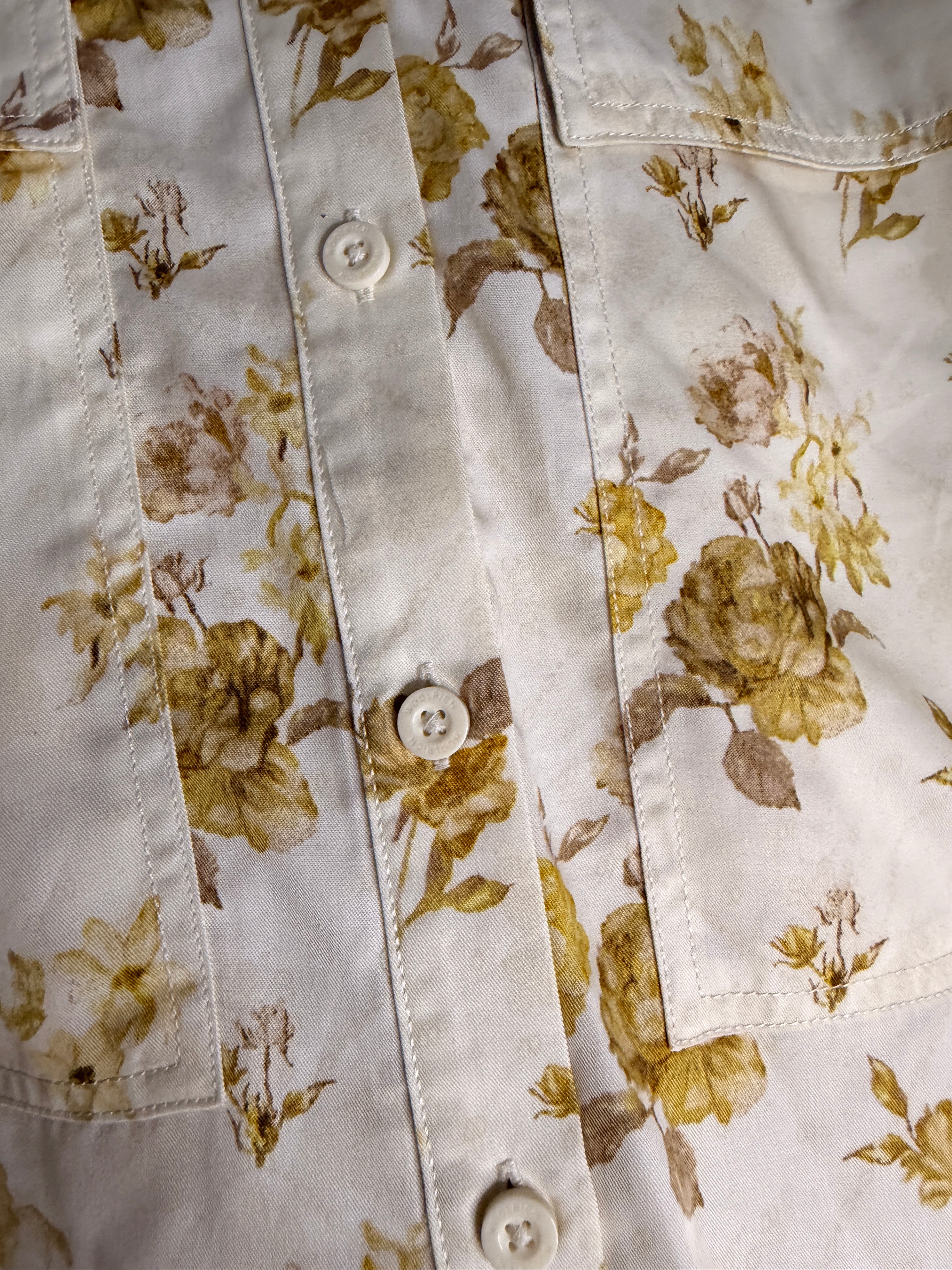 Woolrich Floral Button Front Shirt Women's Large NWT