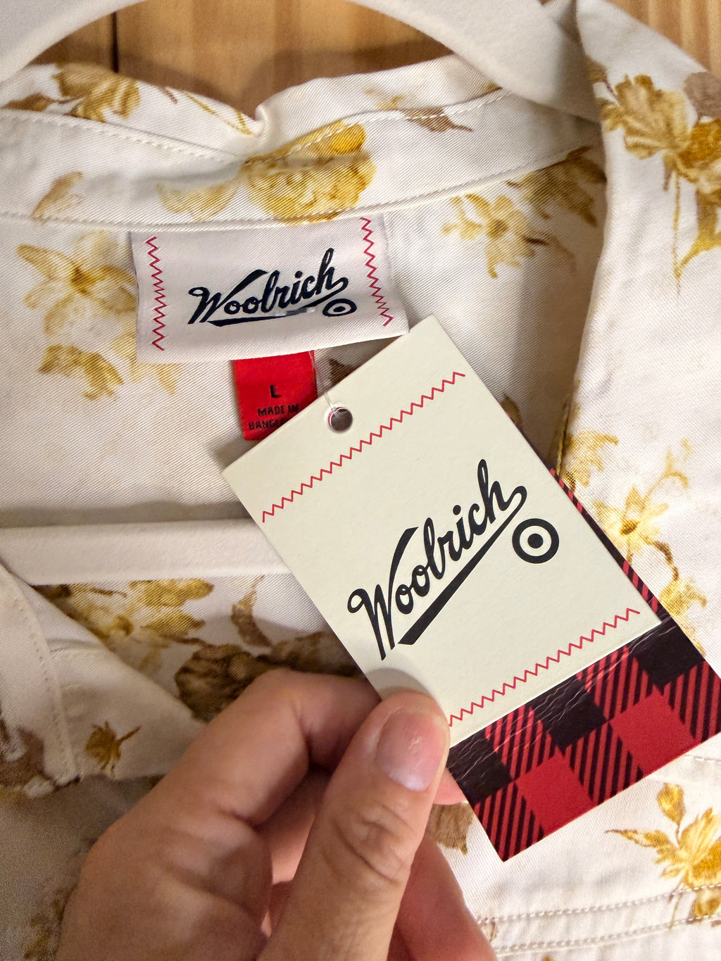 Woolrich Floral Button Front Shirt Women's Large NWT