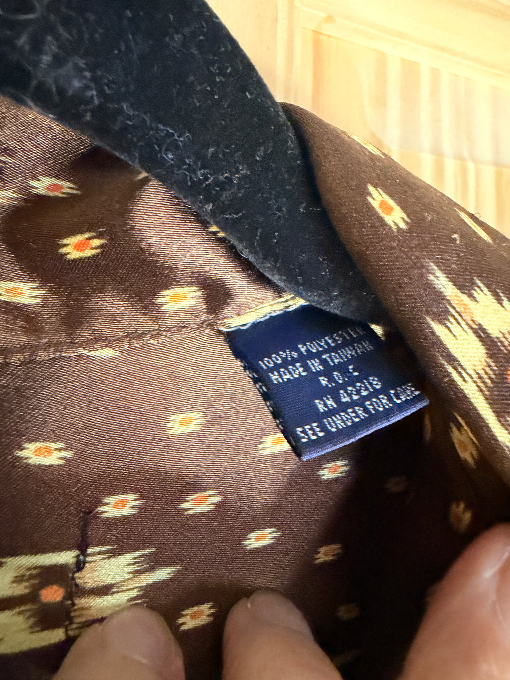 Brown Southwestern Print Long Sleeve Blouse