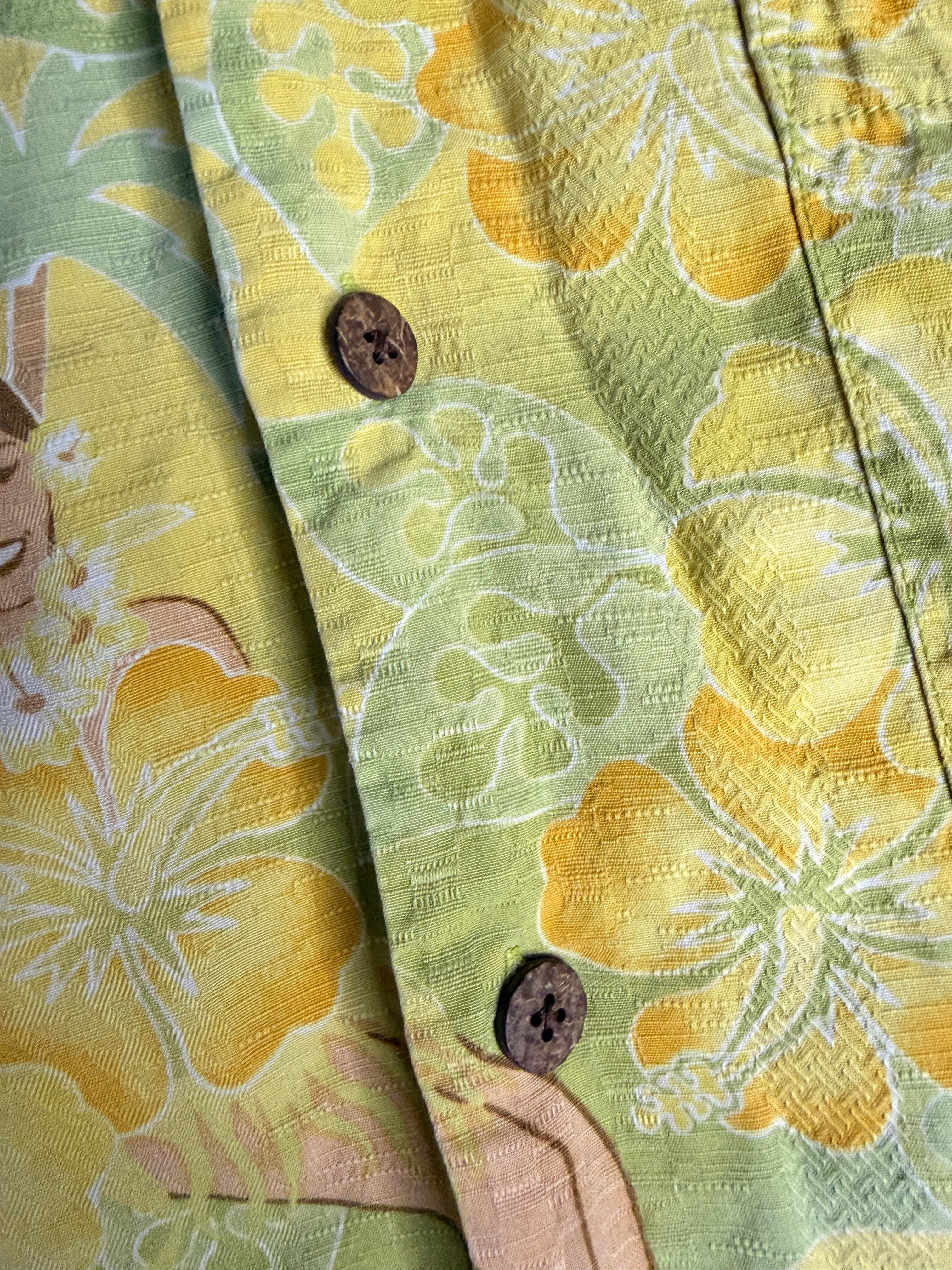 Tommy Bahama 100% Silk Hawaiian Hula Print Camp Shirt Small