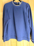 J.Crew Navy Sweatshirt with Liberty Floral Trim XL