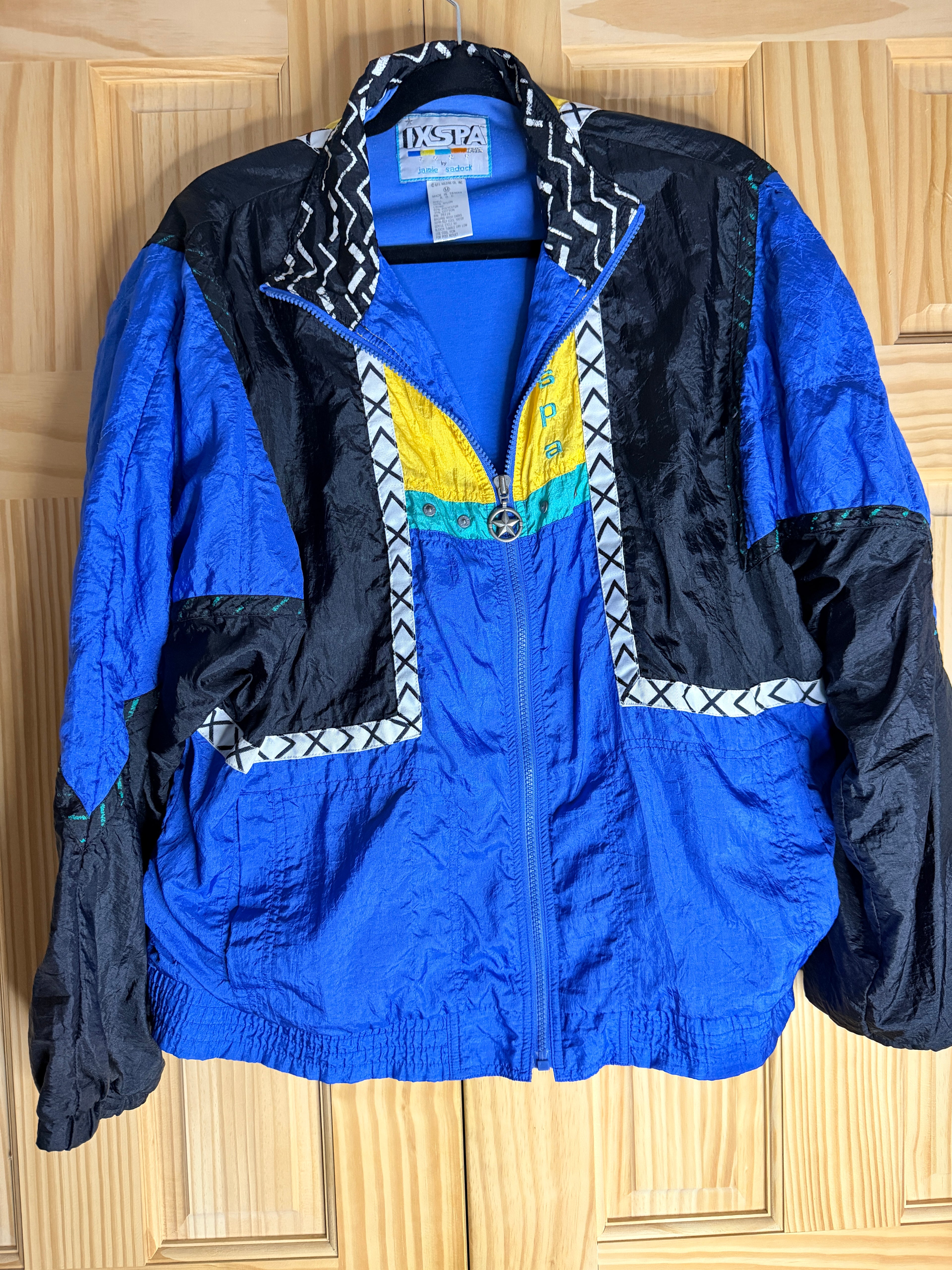 IXSPA by Jamie Sadock Colorblock Windbreaker Jacket Medium