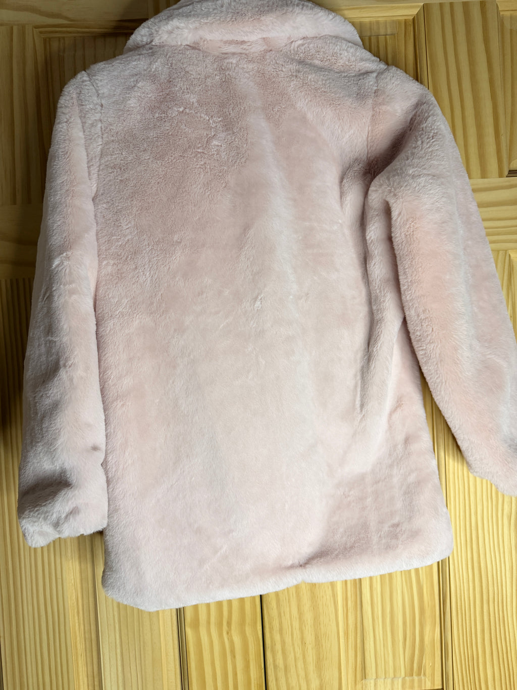 JouJou Girls Blush Pink Faux Fur Coat (Medium 10/12)