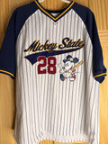 Disney Mickey State Baseball Jersey #28 | Pinstripe Mickey Mouse Shirt