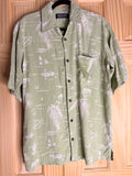 Vintage Brandini Pure Silk Safari Print Camp Shirt | Men's Large