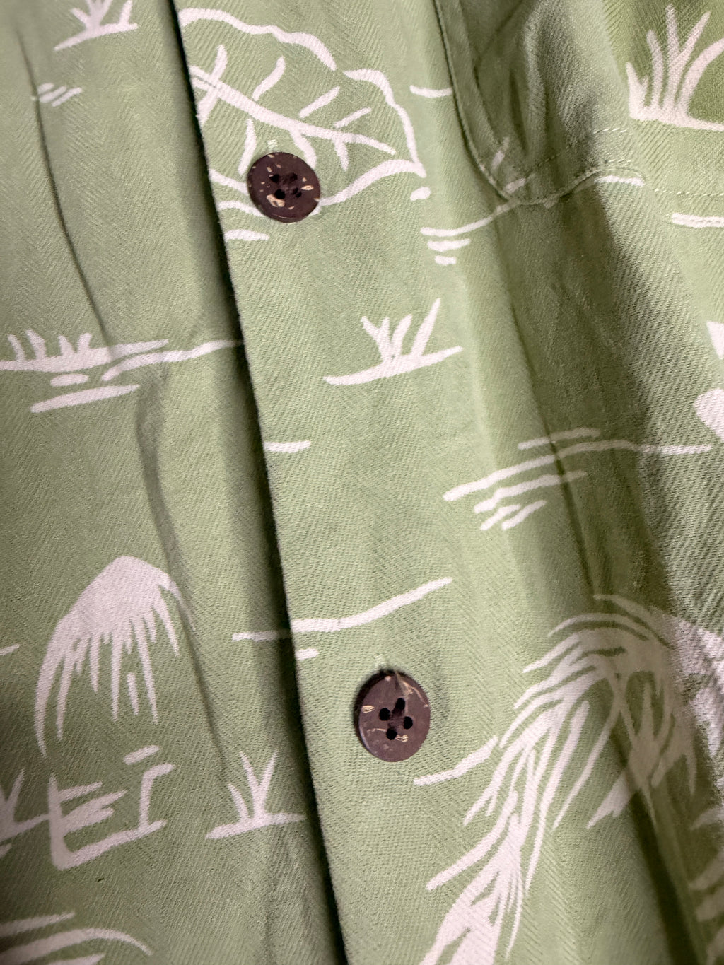 Vintage Brandini Pure Silk Safari Print Camp Shirt | Men's Large