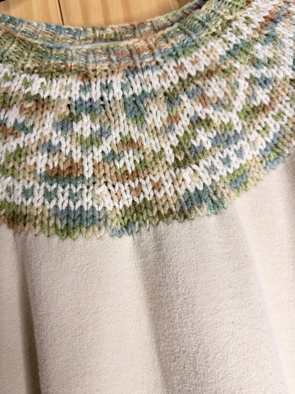 Betty Larson Original Hand Knit Nordic Yoke Sweatshirt | Artisan Pullover