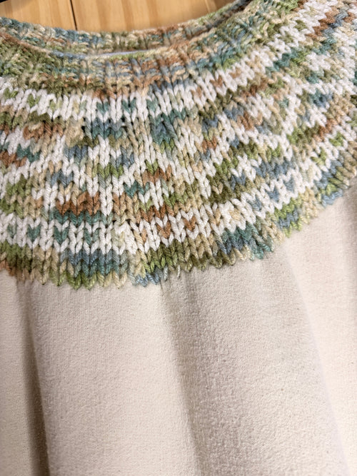 Betty Larson Original Hand Knit Nordic Yoke Sweatshirt | Artisan Pullover
