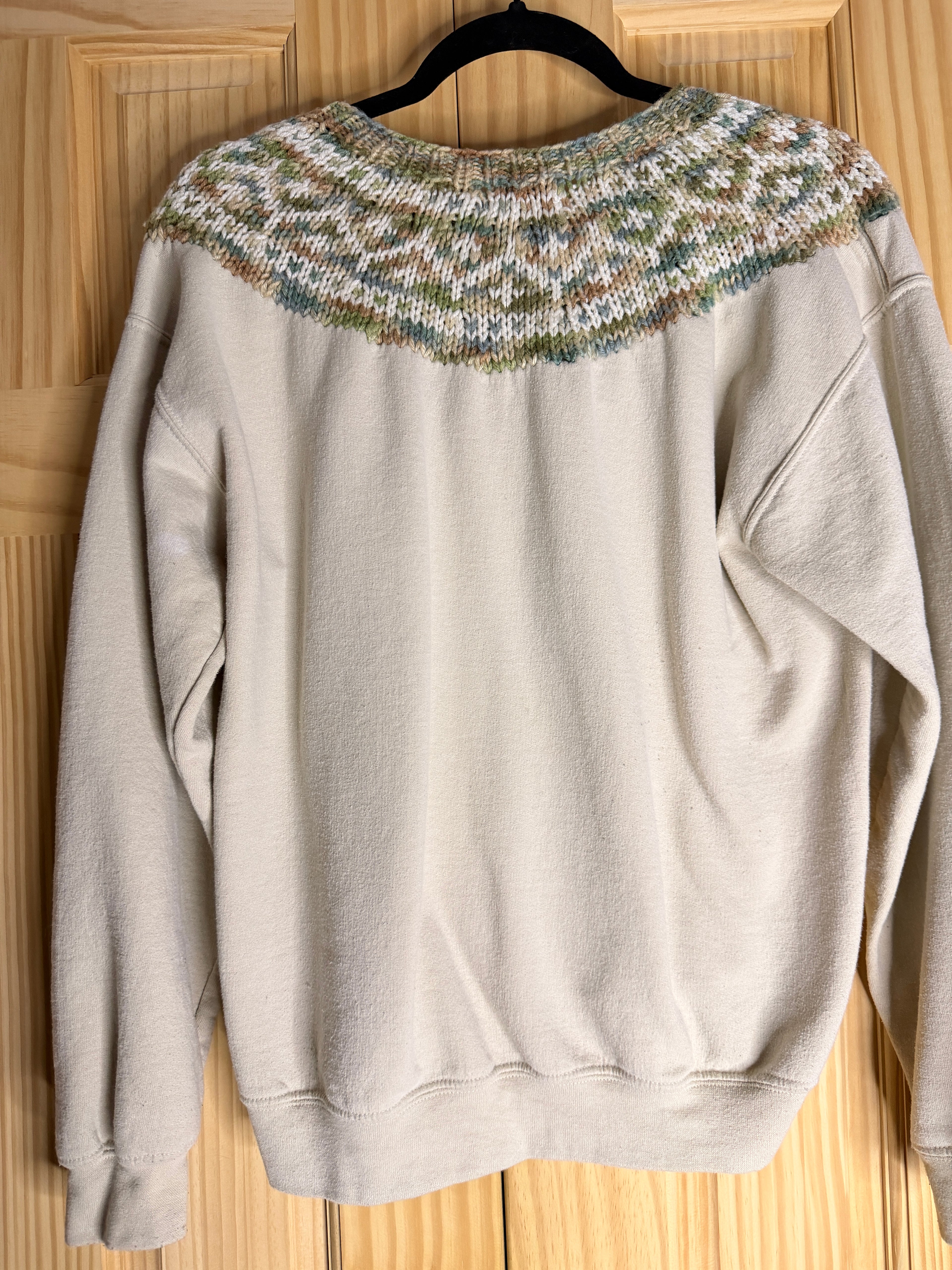 Betty Larson Original Hand Knit Nordic Yoke Sweatshirt | Artisan Pullover