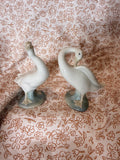 Pair of Lladró Porcelain Bird Figurines – Goose & Swan – Made in Spain