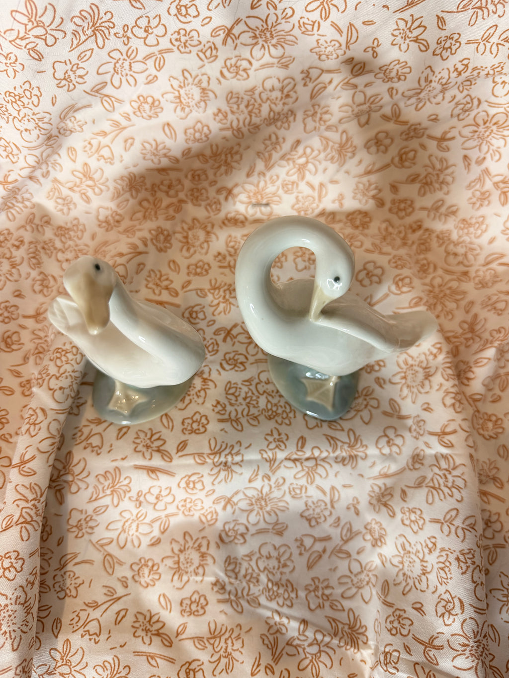 Pair of Lladró Porcelain Bird Figurines – Goose & Swan – Made in Spain