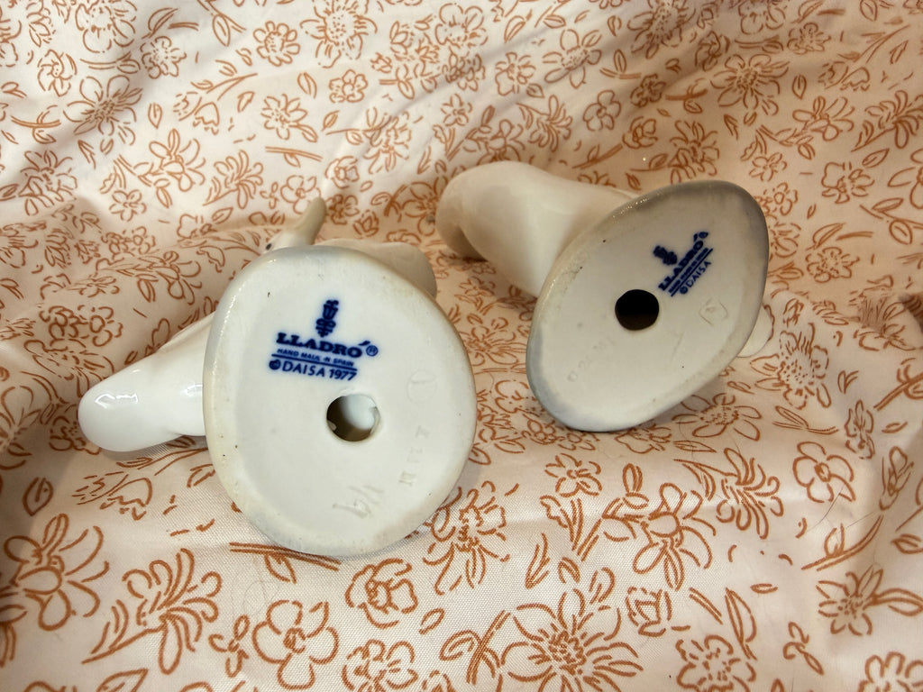 Pair of Lladró Porcelain Bird Figurines – Goose & Swan – Made in Spain