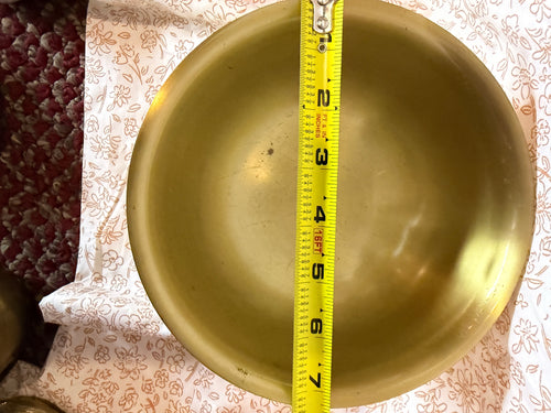 Baldwin Solid Brass Centerpiece Bowl | Forged in America | Large Footed Decorative Bowl