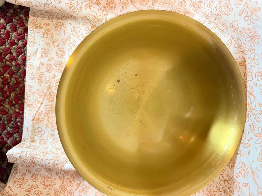 Baldwin Solid Brass Centerpiece Bowl | Forged in America | Large Footed Decorative Bowl