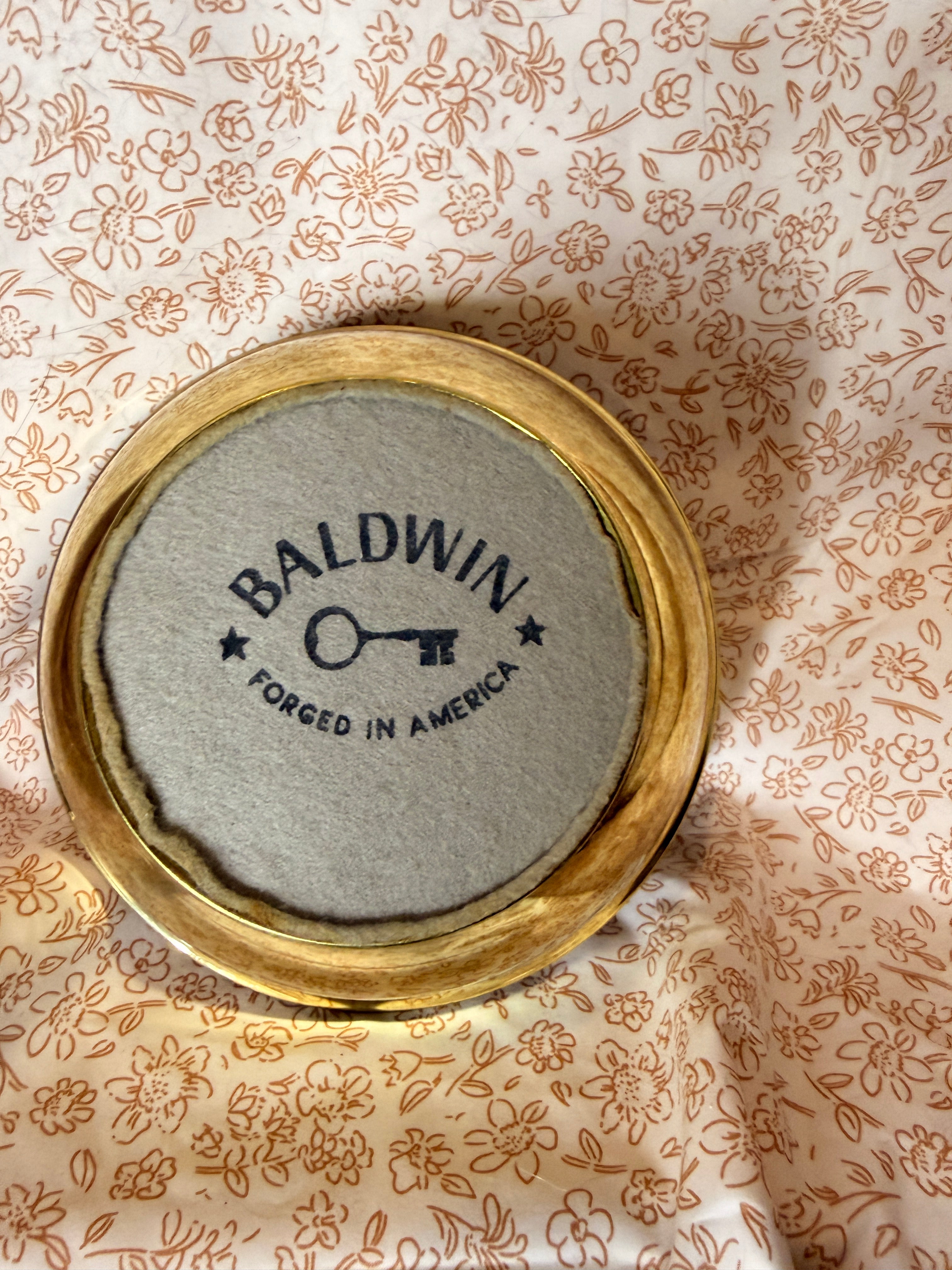 Baldwin Solid Brass Centerpiece Bowl | Forged in America | Large Footed Decorative Bowl