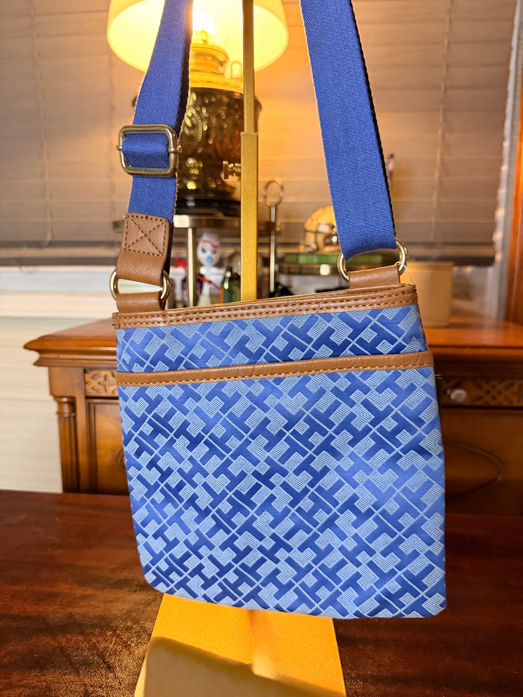 Tommy Hilfiger Blue Monogram Crossbody Bag (NWT)