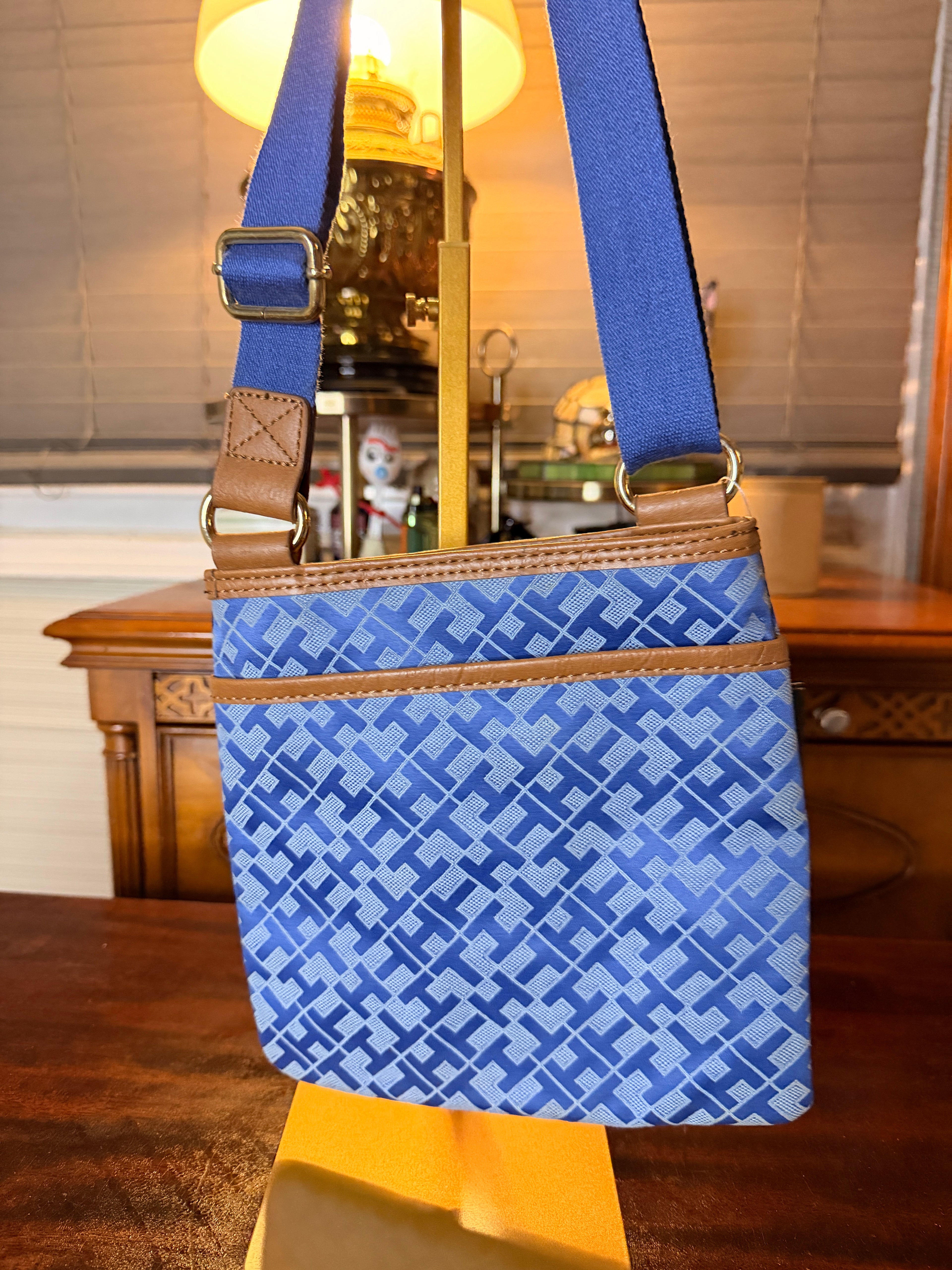 Tommy Hilfiger Blue Monogram Crossbody Bag (NWT)