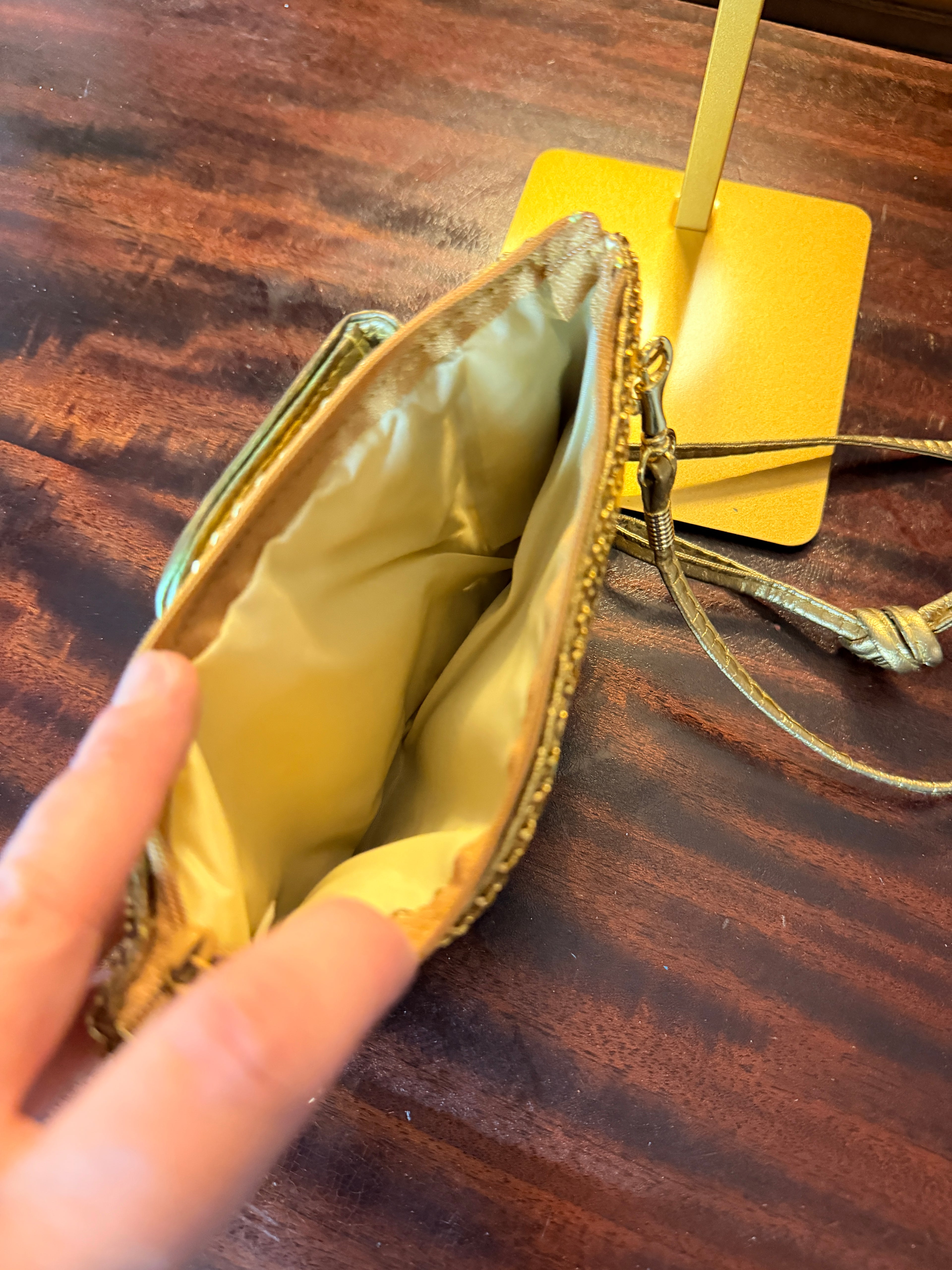 Gold Mesh Crossbody Bag