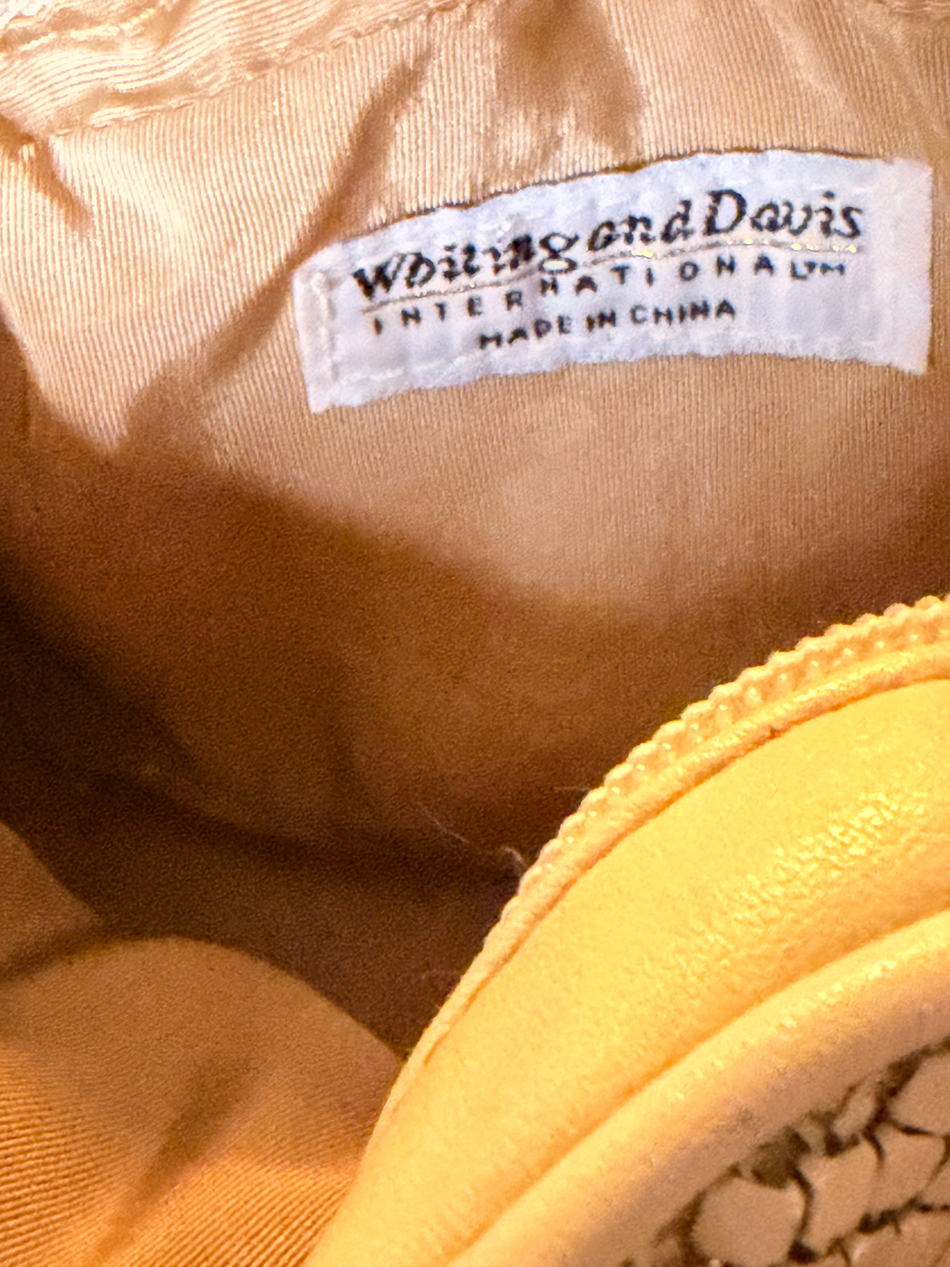 Whiting & Davis International White Mesh Faux Leather Crossbody Bag Gold Chain