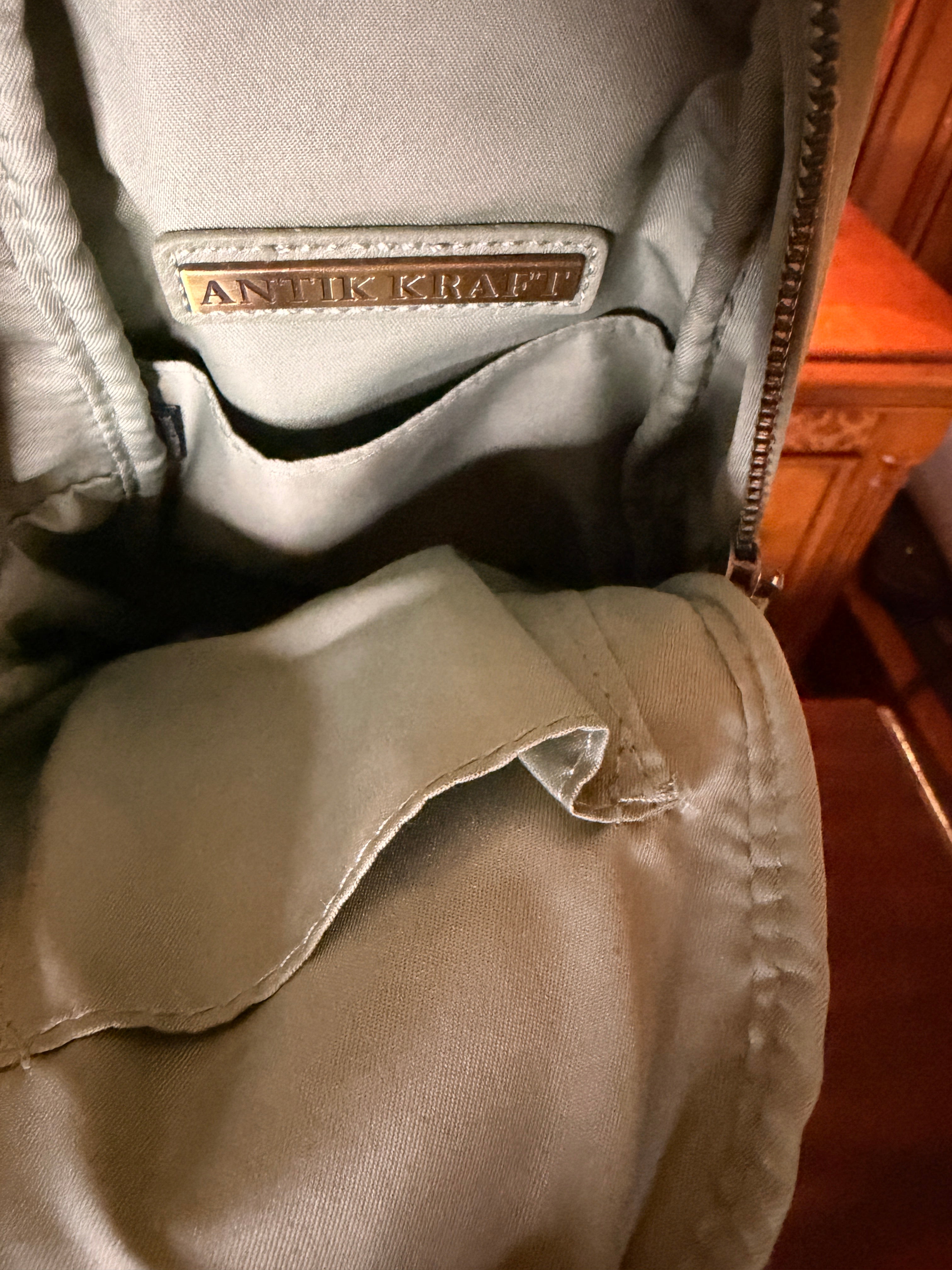 Antik Kraft Sage Green Sling Backpack with Embroidered Adjustable Strap