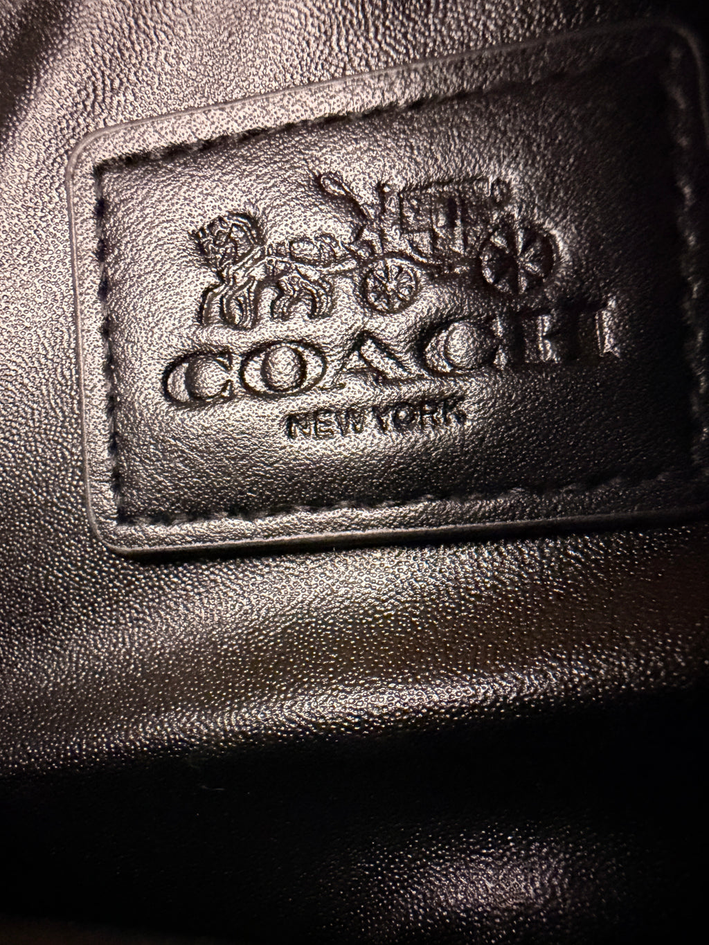 Authentic Coach Tabby Shoulder Bag Orange Leather Signature Canvas Brass Hardware No Strap