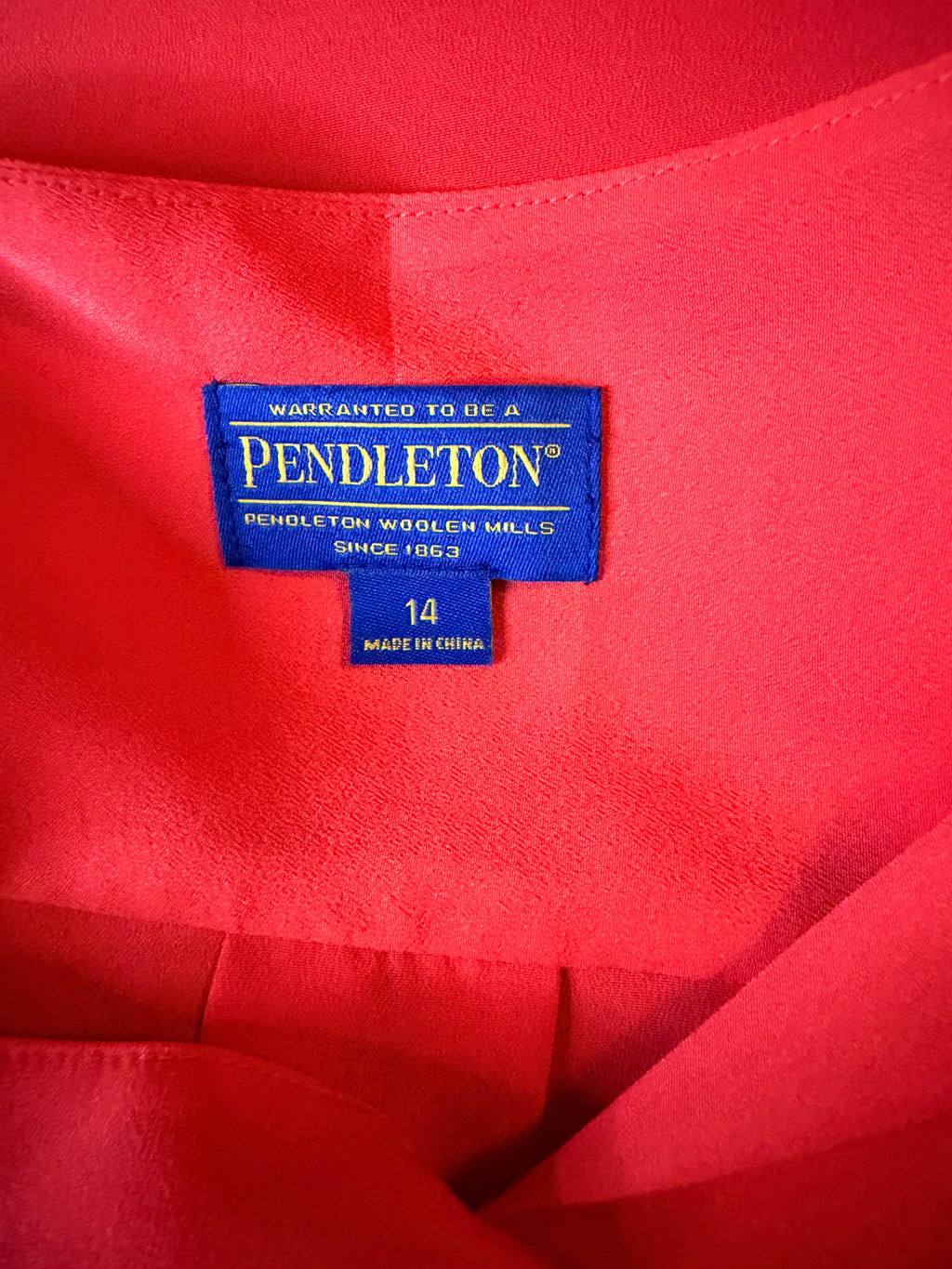 Pendleton Coral Pink Blouse Size 14 Short Sleeve Career Top Minimalist
