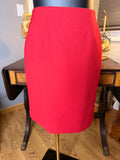 Vintage Nygård Collection Red Pencil Skirt Size 4 Classic Career Office Knee Length