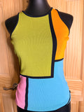 Ginevra by Francesca De Women's Colorblock Knit Sleeveless Top