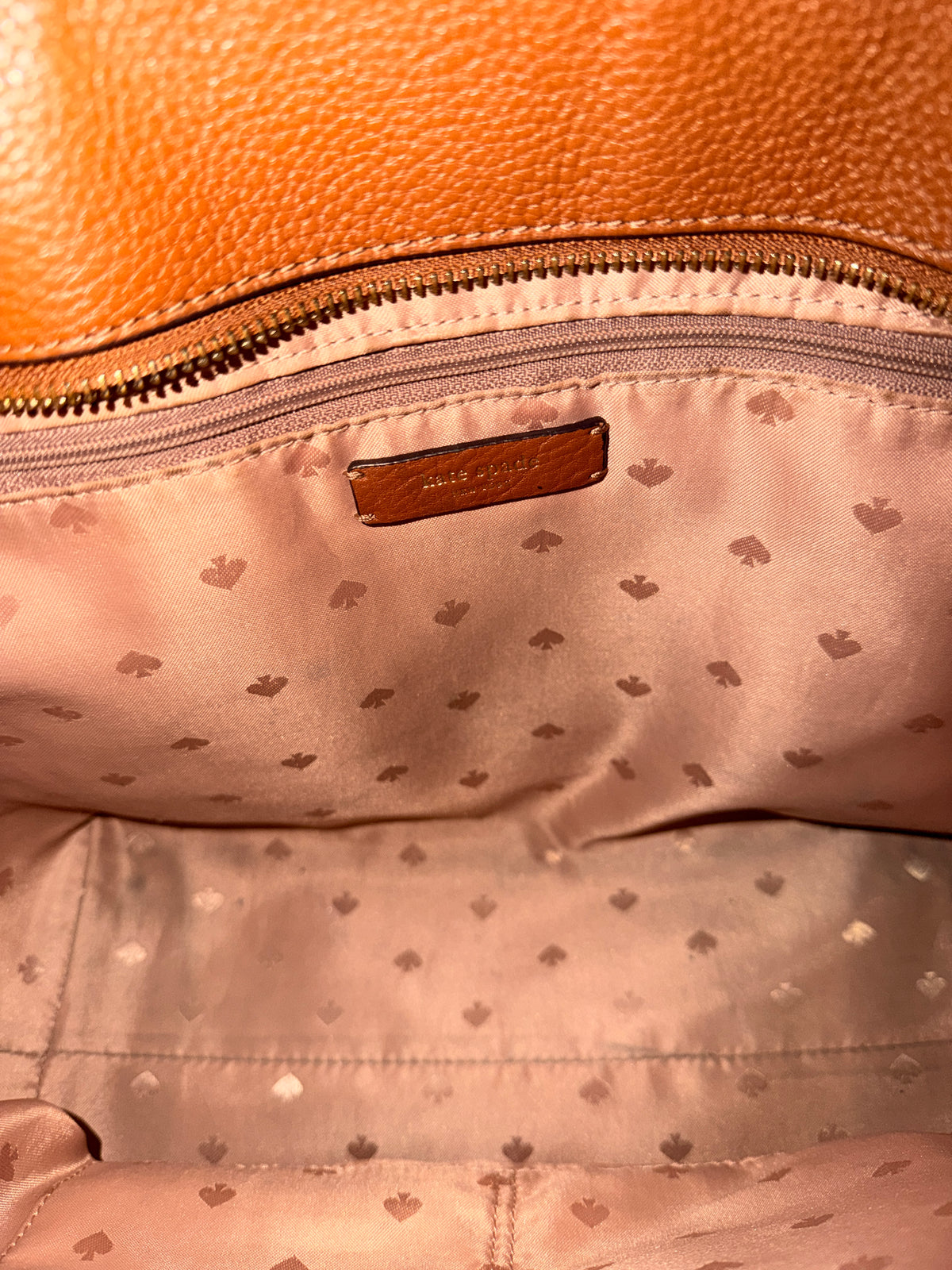 Kate Spade New York Brown Pebbled Leather Tote Bag