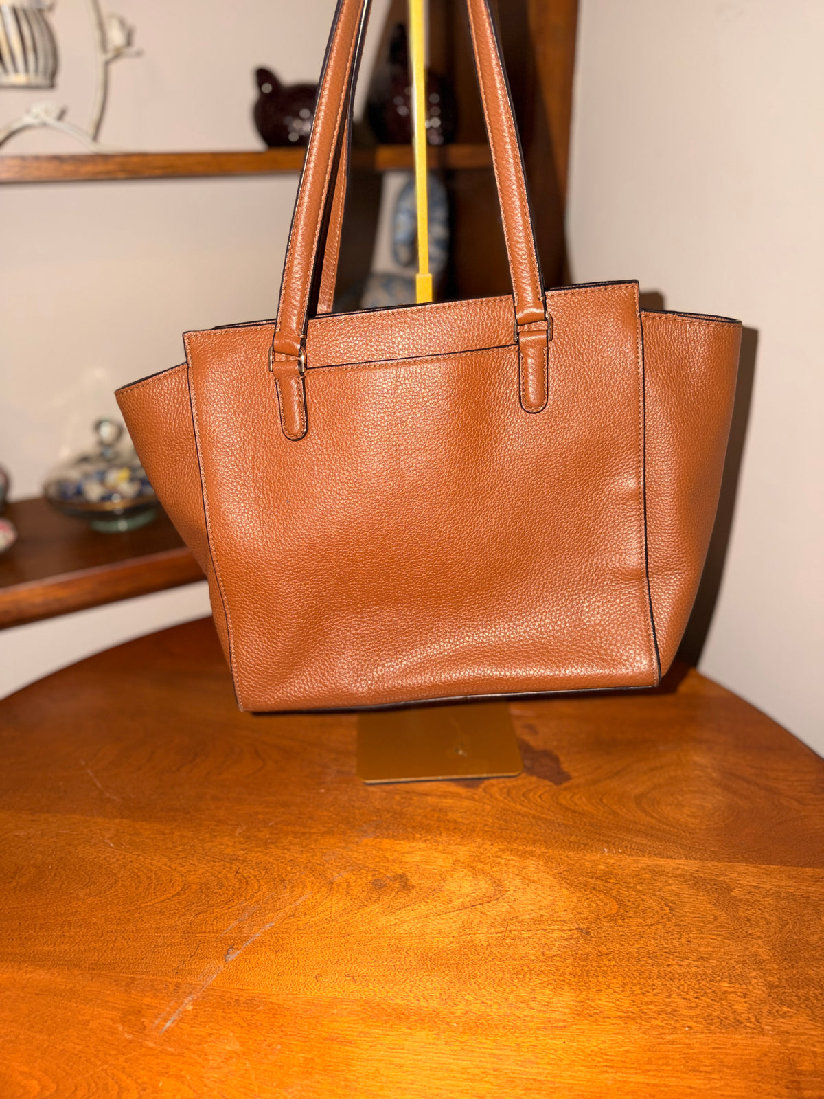 Kate Spade New York Brown Pebbled Leather Tote Bag