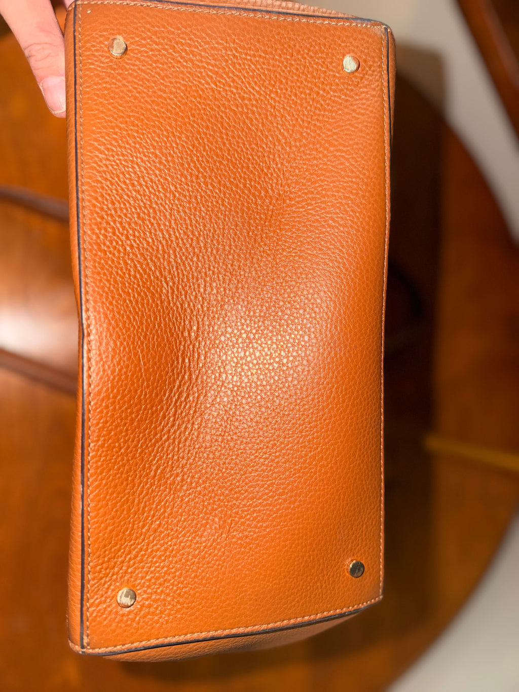 Kate Spade New York Brown Pebbled Leather Tote Bag