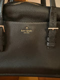 Kate Spade New York Black Pebbled Leather Satchel Crossbody Bag (see condition)