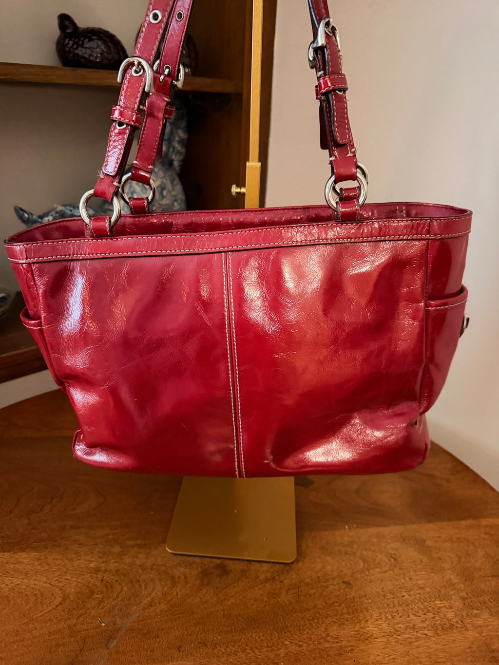 Coach Legacy Red Leather Tote Shoulder Bag