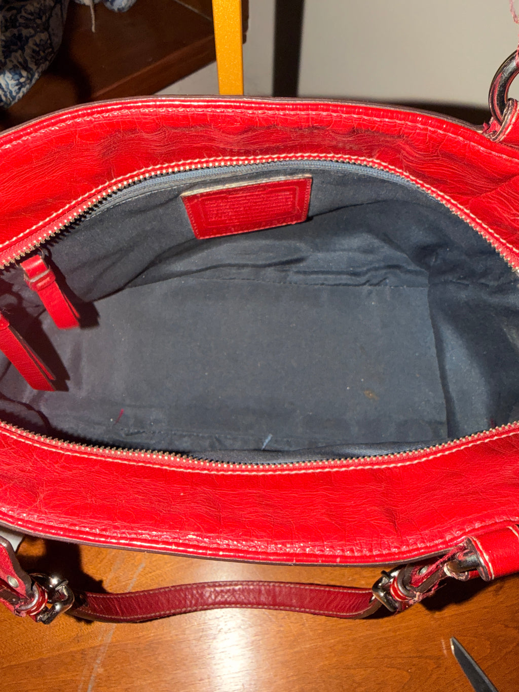 Coach Legacy Red Leather Tote Shoulder Bag