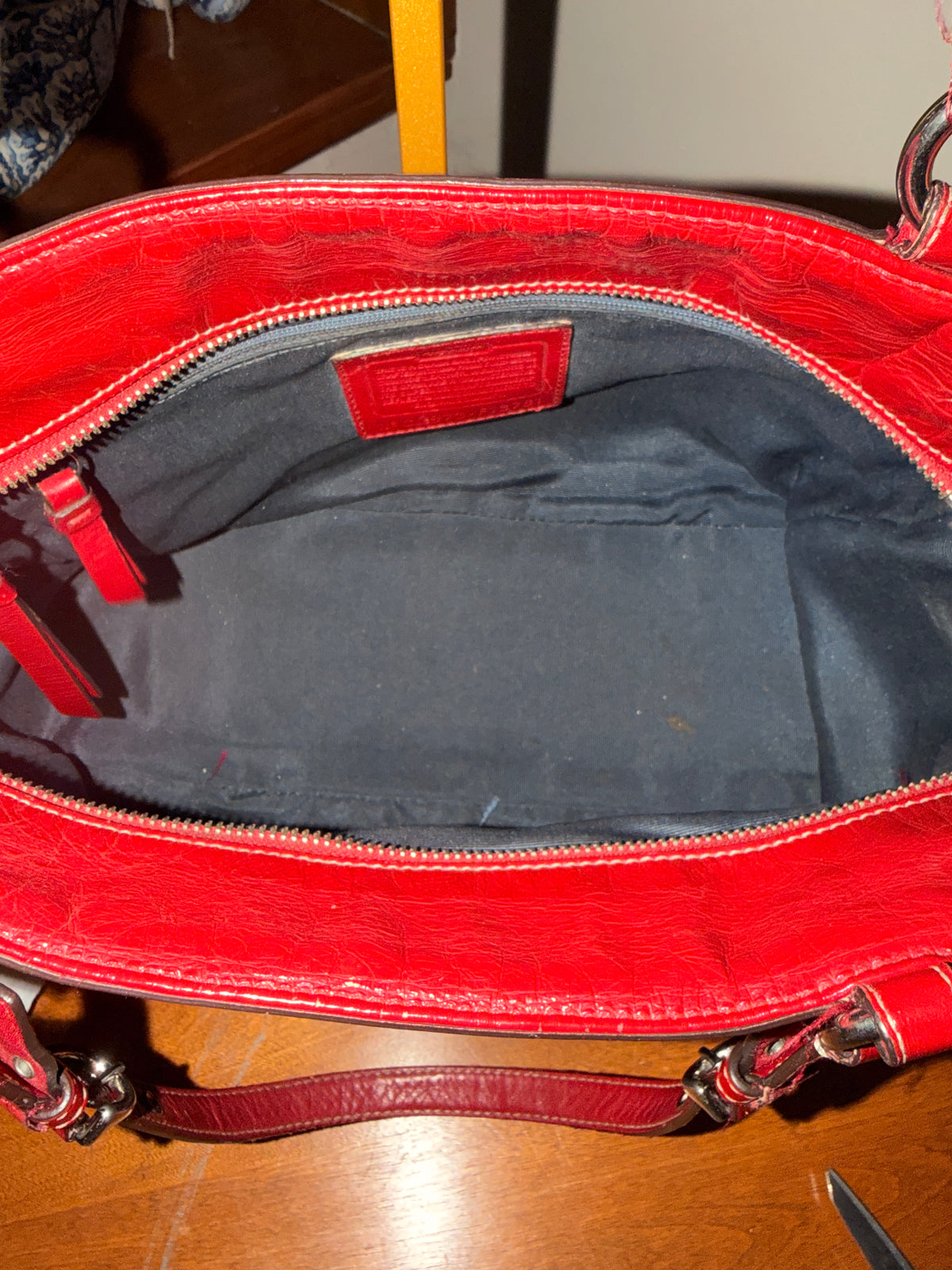 Coach Legacy Red Leather Tote Shoulder Bag