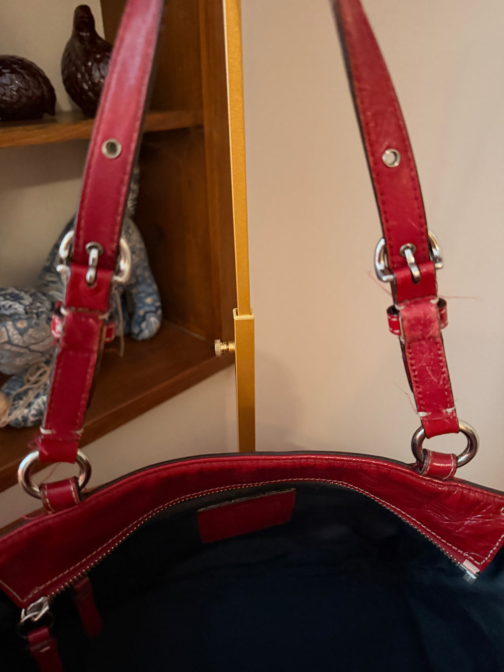 Coach Legacy Red Leather Tote Shoulder Bag