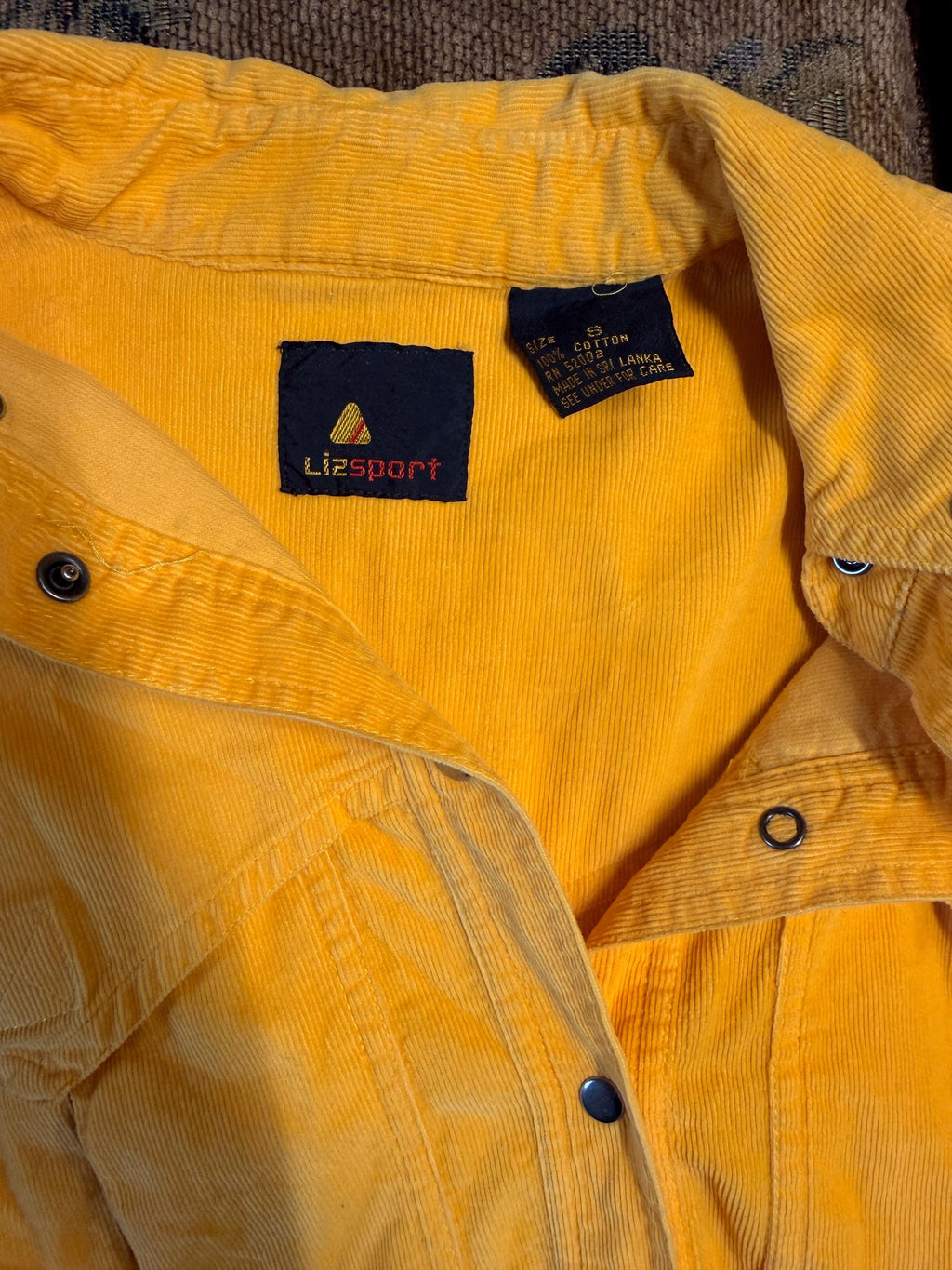 Liz Sport Yellow Corduroy Overshirt (Size S)