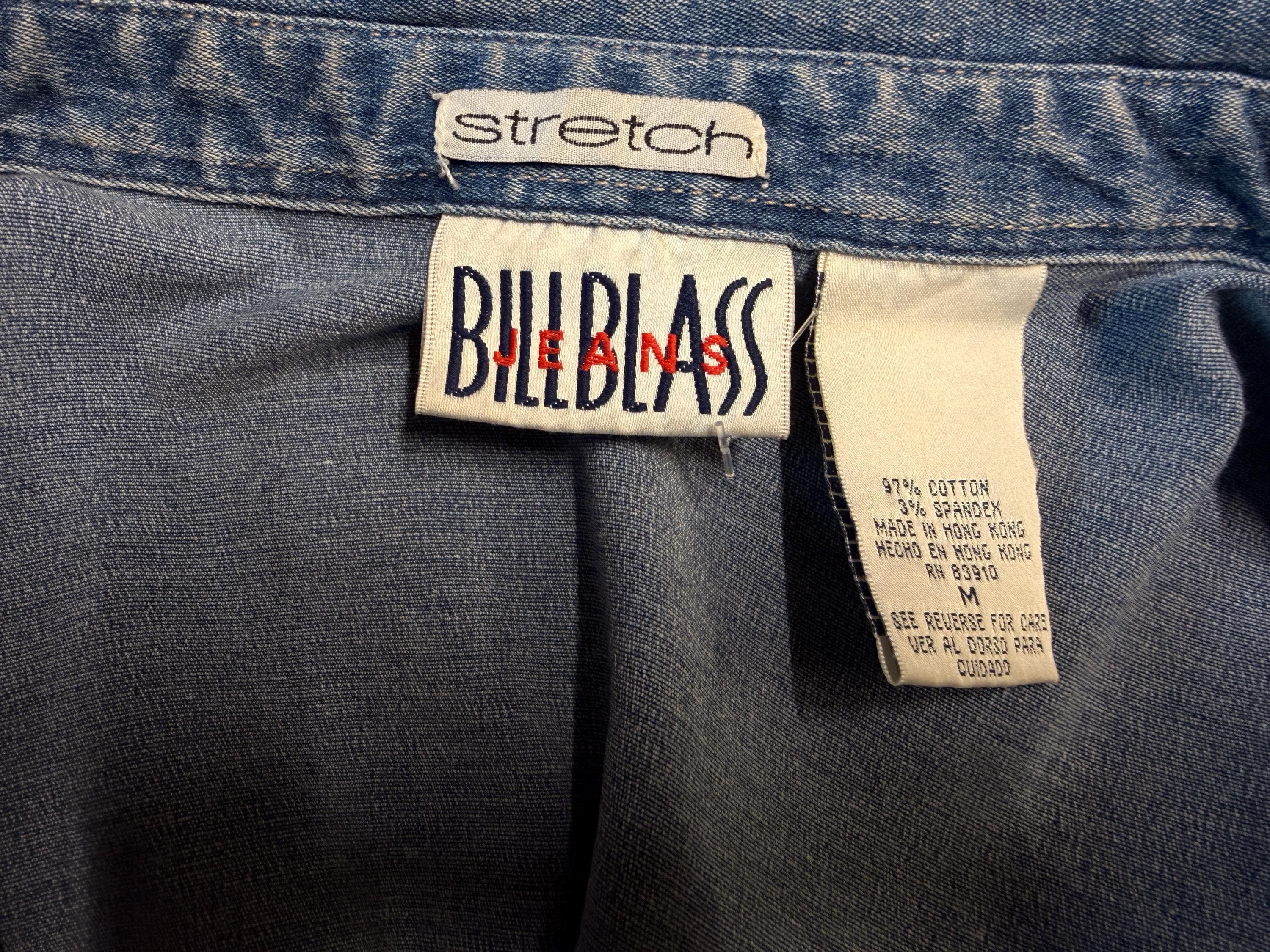 Billblass Vintage Denim Button Front Shirt (Size M)