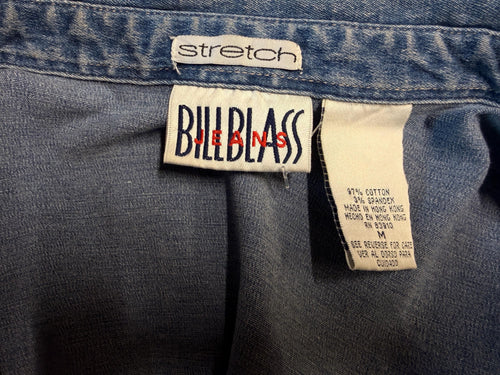 Billblass Vintage Denim Button Front Shirt (Size M)