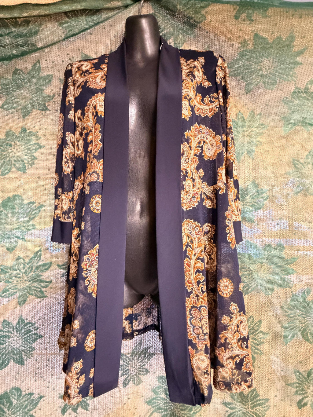 R&M Richards Paisley Open Front Kimono